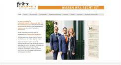 Desktop Screenshot of fritz-rechtsanwaelte.de